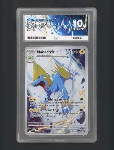 Manetric 089/084 Pitch Black Illustration Rare Ace 10 Perfect Subgrades