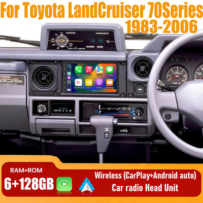 7''Wireless Carplay AndroidAuto Radio For Toyota LandCruiser 70 Series 1983-2006