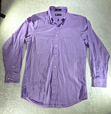 Chaps purple wrinkle-free button-down dress shirt Mens M - 0238 15-32/33 - 0238