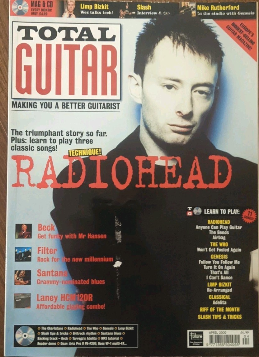 Total Guitar Magazine. Radiohead, Limp Bizkit, Slash. No CD