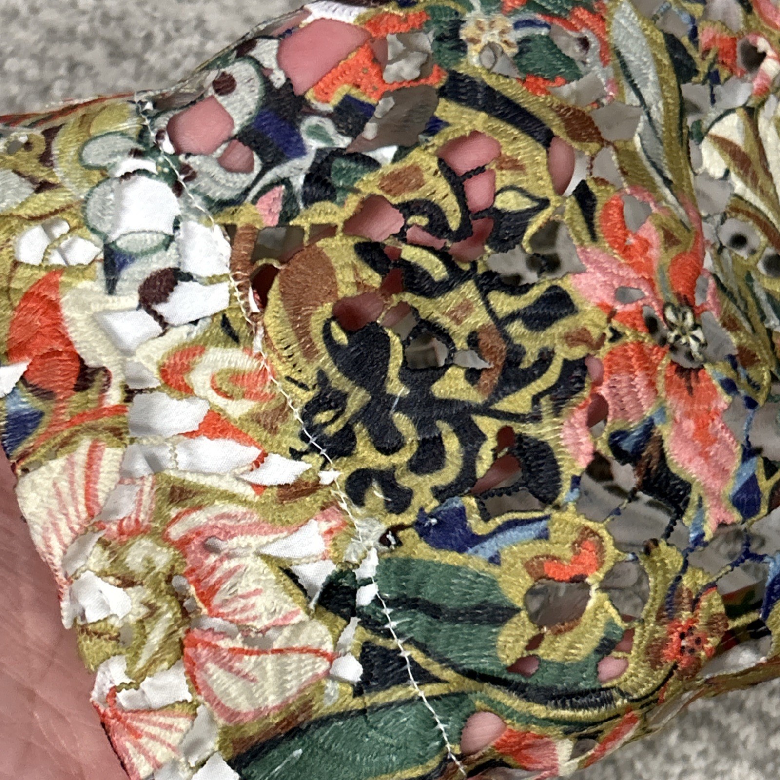 Soft Surroundings Jacket Blazer Medium Floral Emb… - image 7