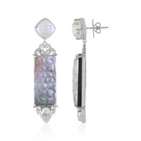 Cavill Ohrringe Damen 925 Silber Perlmutt Quarz Topas 1,35Ct Elegant