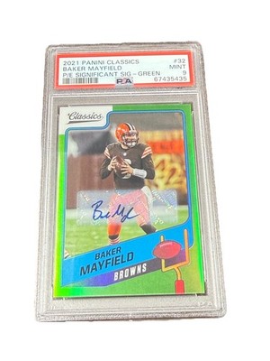 BAKER MAYFIELD 2021 Panini Classics Prem Ed Significant Signatures Green /4 POP2