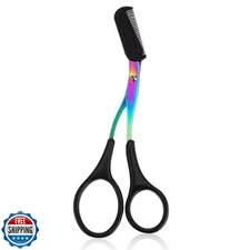 Eyebrow Trimmer Scissors - Professional Non-Slip Finger Grip Brow