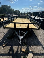 Stanley Trailers 83X16 PIPE TOP OPEN TRAILER Utility Trailer SLIDE IN RAMPS