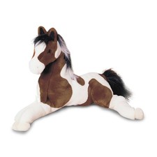 Paint Horse "Natches" Pferd Kuscheltier Stofftier Pl&uuml;schtier liegend 65 cm gro&szlig;
