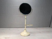 Antique Shaving Stand Beveled Mirror Enamel Vanity Bathroom Counter E. & J.B. 4