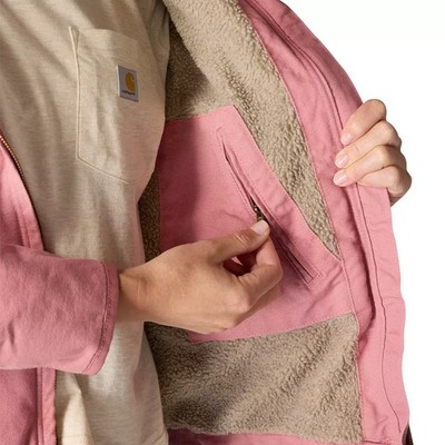 Carhartt 希少 ピンク シエラジャケット S Carhartt Women's Size X-Small Sierra Jacket Sherpa Lined WJ141 624