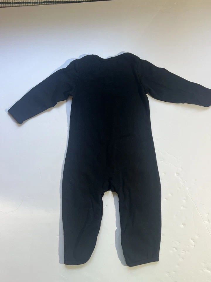 Antiguo Azul Marino Halloween Skelton Una Pieza Sin Pies Bebé Infantil Dormir 18 Meses (D) Foto 4 de 4