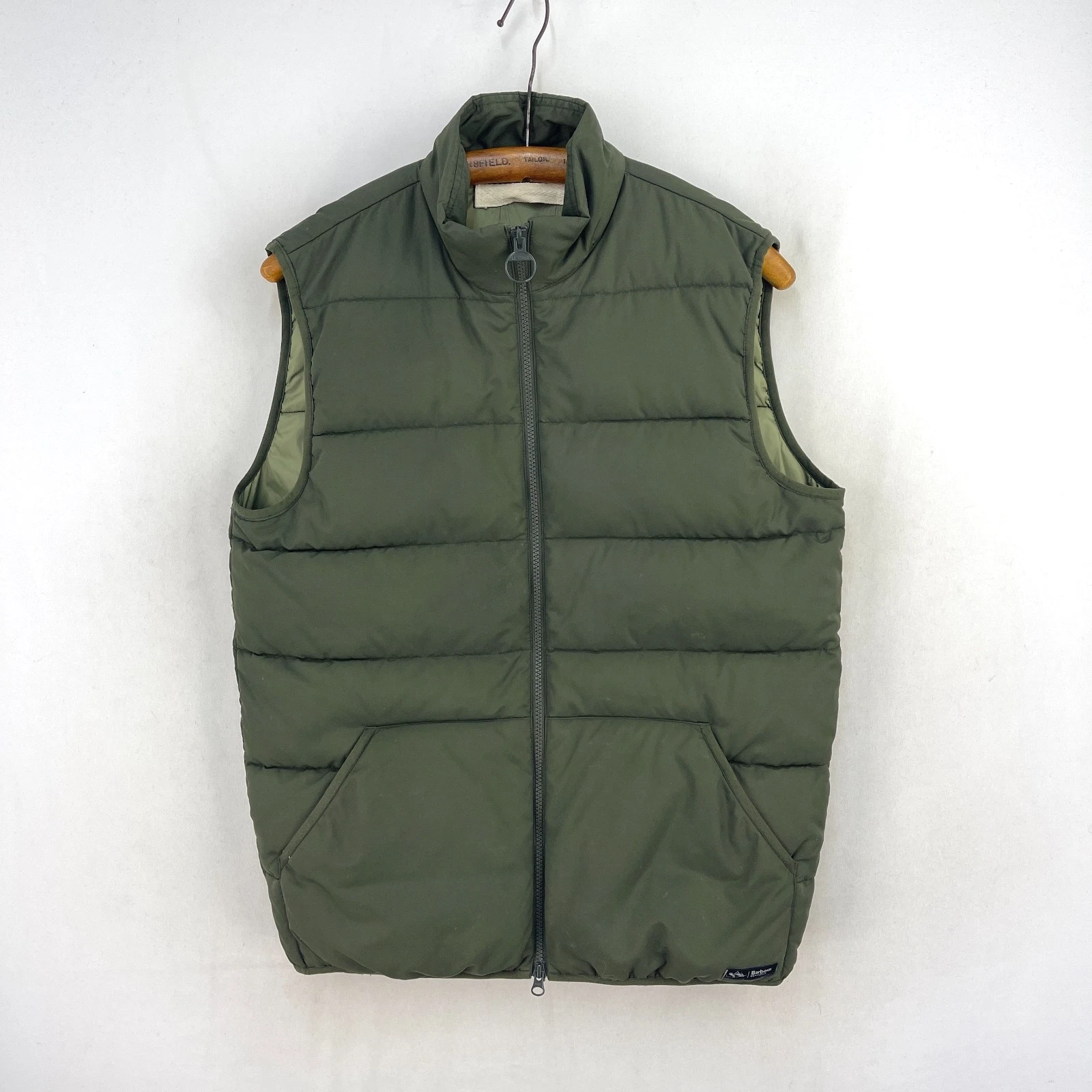 Barbour Ben Fogle Breaker Gilet Mens Medium Green Padded Body Baffle Puffer Vest