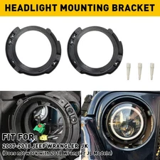 AA 7inch Headlight Mount Bracket Ring Bucket Base For 2007-2018 Jeep Wrangler JK