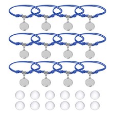 Bracelet Blanks for Jewelry Making 12pcs 16mm Blue