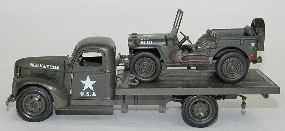 NEWRAY - Chevy con Jeep Willys del 1941 - 1/32 - NEW61053BSS - Immagine 2 di 4