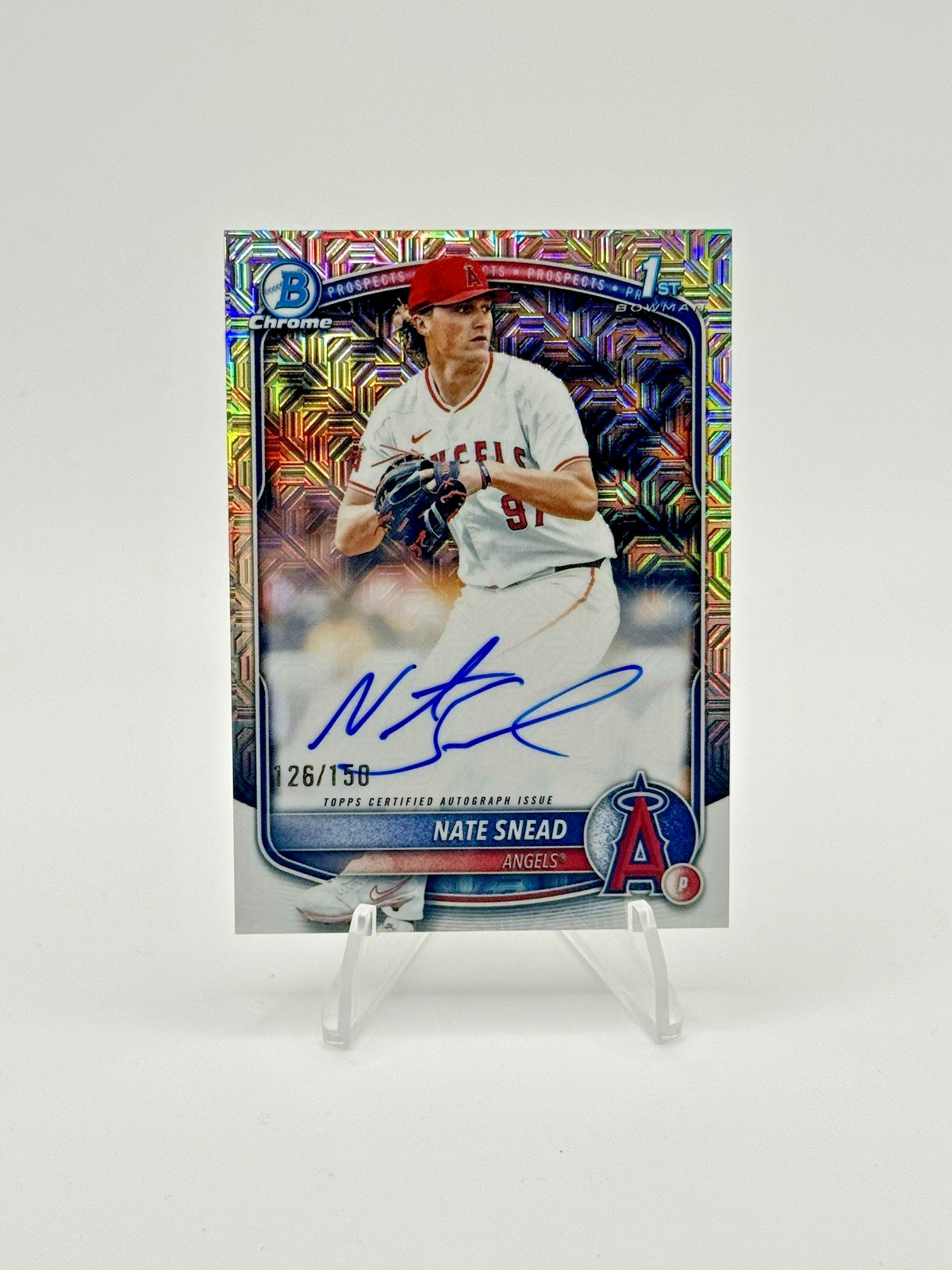 2025 Bowman Draft Chrome HTA Refractor Auto /150 NATE SNEAD Angels CPA-NSN