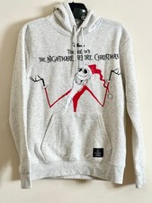 Nightmare Before Christmas Primark Skellington Halloween Hoodie Hoody MEDIUM UK
