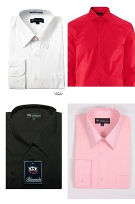 Men's Basic Solid Color Traditional Dress Shirt Style SG-02 | eBay