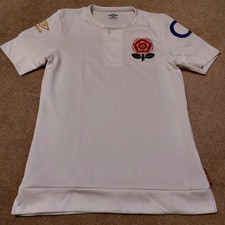 Maglia Rugby Umbro Inghilterra RFU 150° Anniversario Bianca Piccola 1871-2021