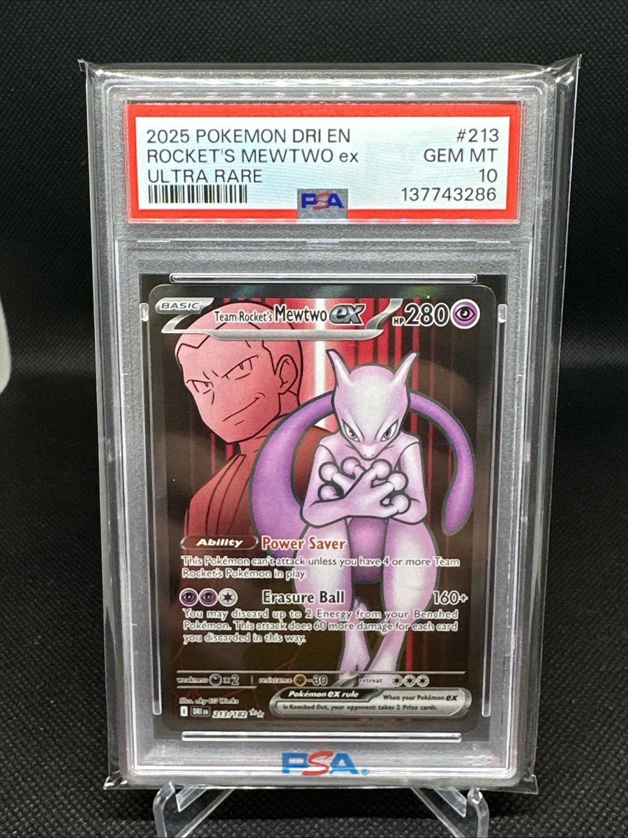 2025 Pokemon DRI EN Rockets Mewtwo Ex Ultra Rare PSA 10 | eBay
