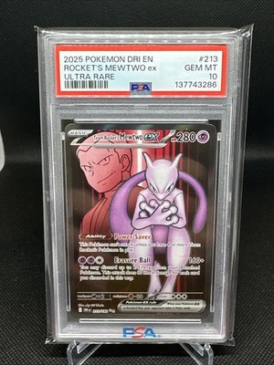 2025 Pokemon DRI EN Rockets Mewtwo Ex Ultra Rare PSA 10 | eBay