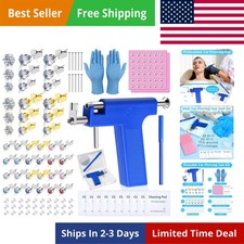 Ear Piercing Gun with Piercing Tools Kit, Professional Ear Nose Piercing Gun ...
