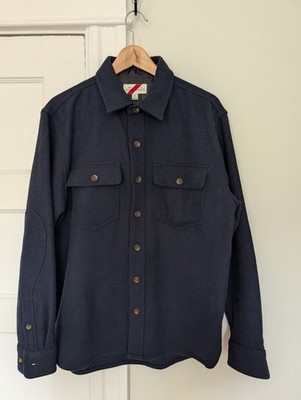 Best Made Co OG Navy Wool Shirt Jacket Button Up Long Sleeve Rare Vintage 