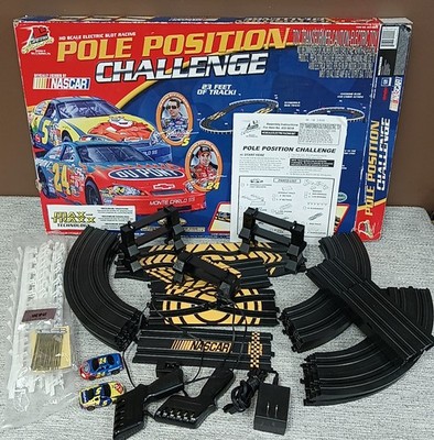 NASCAR Pole Position Challenge HO Slot Car Racing Track, Complete - Tested