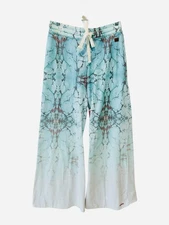 Peace Love World Boho Lounge Flared Sweatpants Tie Dye Multicolor Modal Blend XS