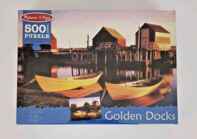 NEW Sealed Melissa & Doug 500 Piece "Golden Docks" #9031 Jigsaw Puzzle Ages 12+ - Image 1 of 2