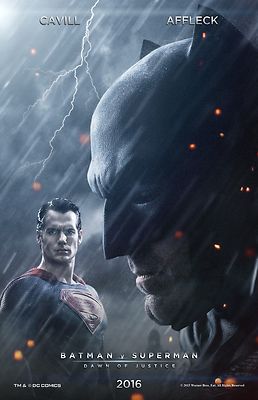 Batman V Superman movie poster (d) Henry Cavill, Ben Affleck - 11 x 17
