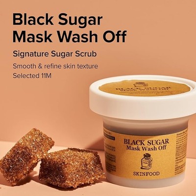 Skinfood Face Scrub Mask since 1957 - Glow with Black Sugar Power   100g