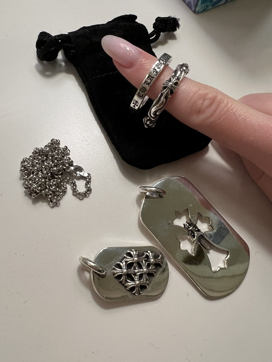 Set Of Chrome Hearts Jewelry: Rings DOES NOT INCLUDE DOG TAGS OR 