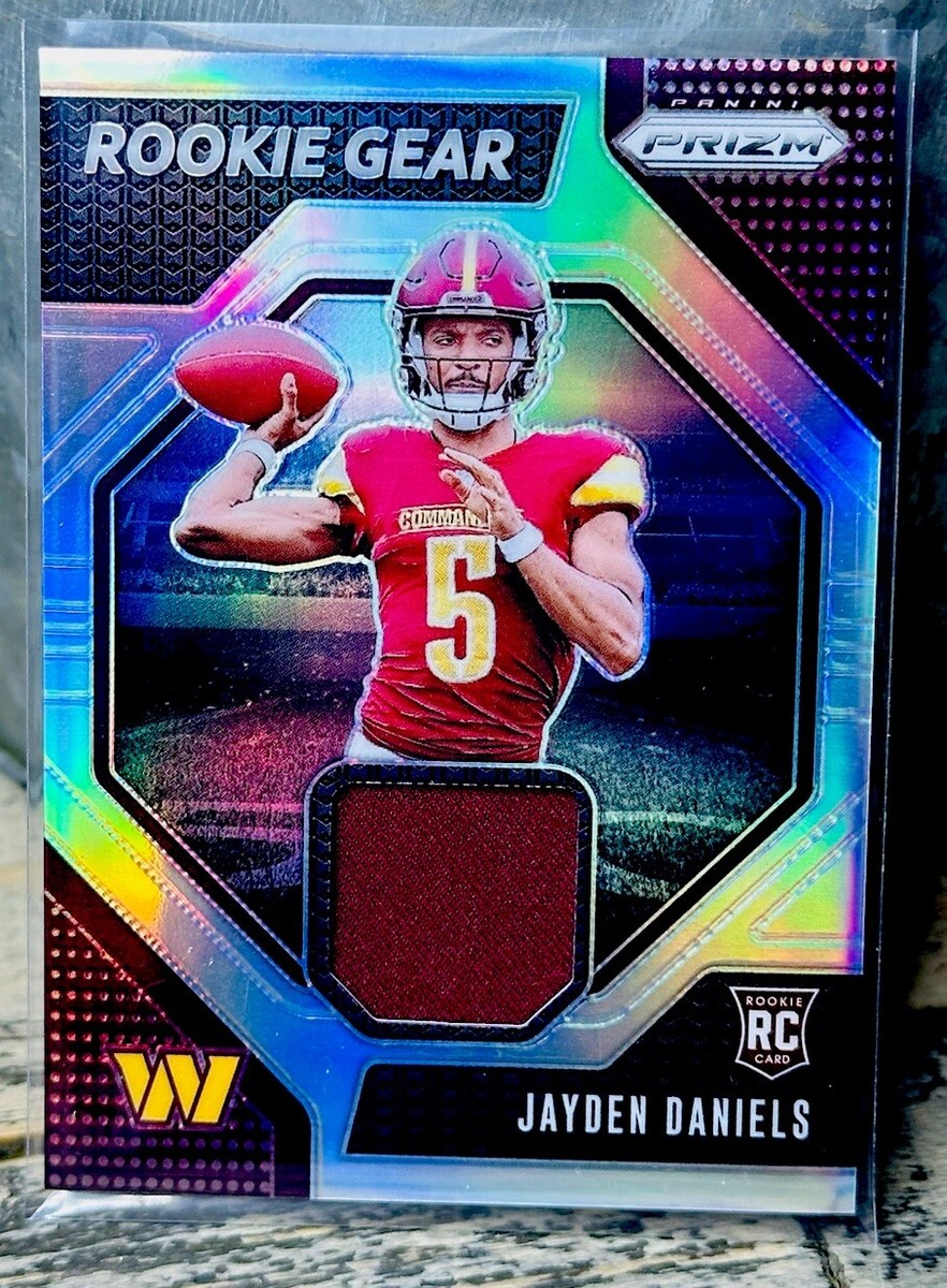 Jayden Daniels RARE ROOKIE PATCH SILVER PRIZM REFRACTOR INVESTMENT
