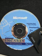 Encarta Encyclopedia 2000 PC Software Disc CD-ROM Multimedia Microsoft Learn VTG