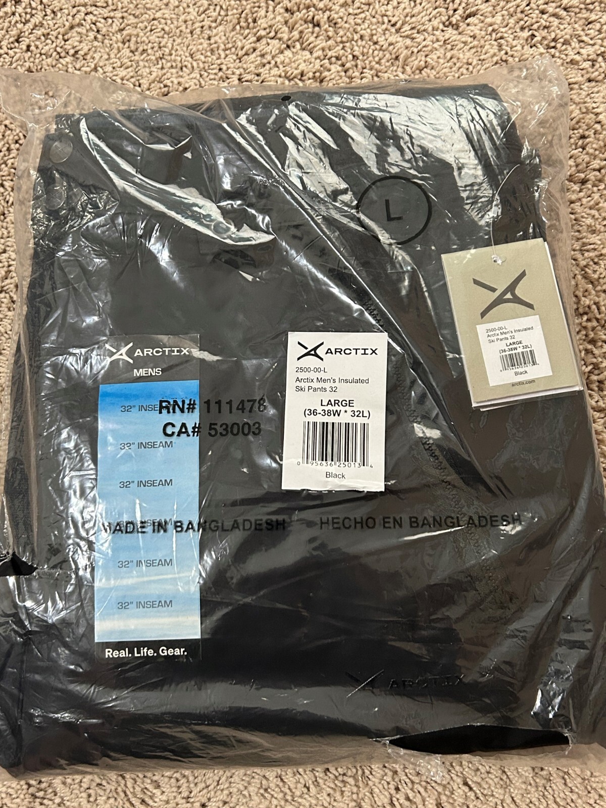 Arctix Men's Mountain Insulated Ski Pants, Large, 32" Inseam