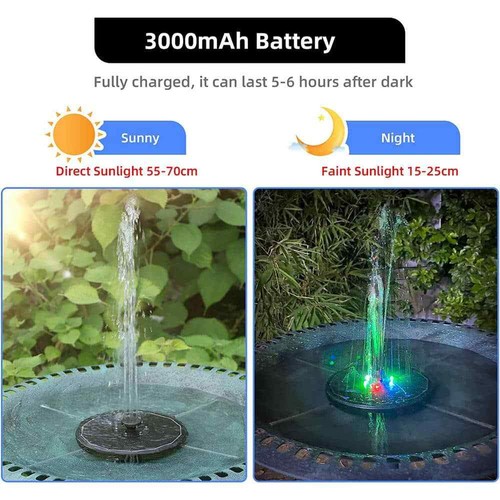 4-Watt Solar Fountain Bird Bath Pump, Glass Panel - Picture 2 of 7