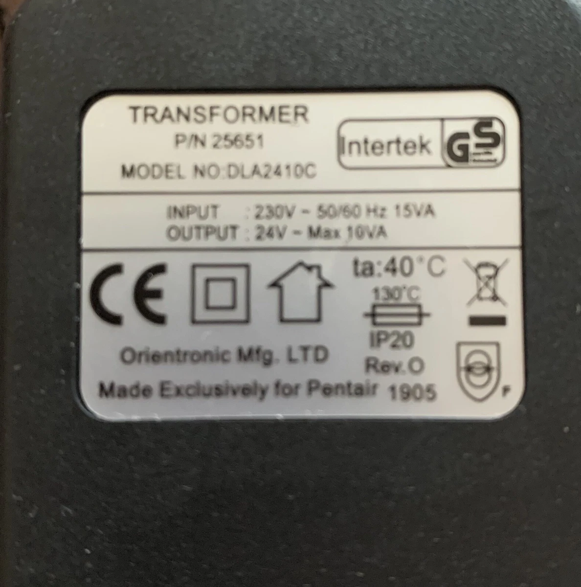 Pentair Fleck BU28597 Transformer 230 - 24V 10va Formerly 25651 