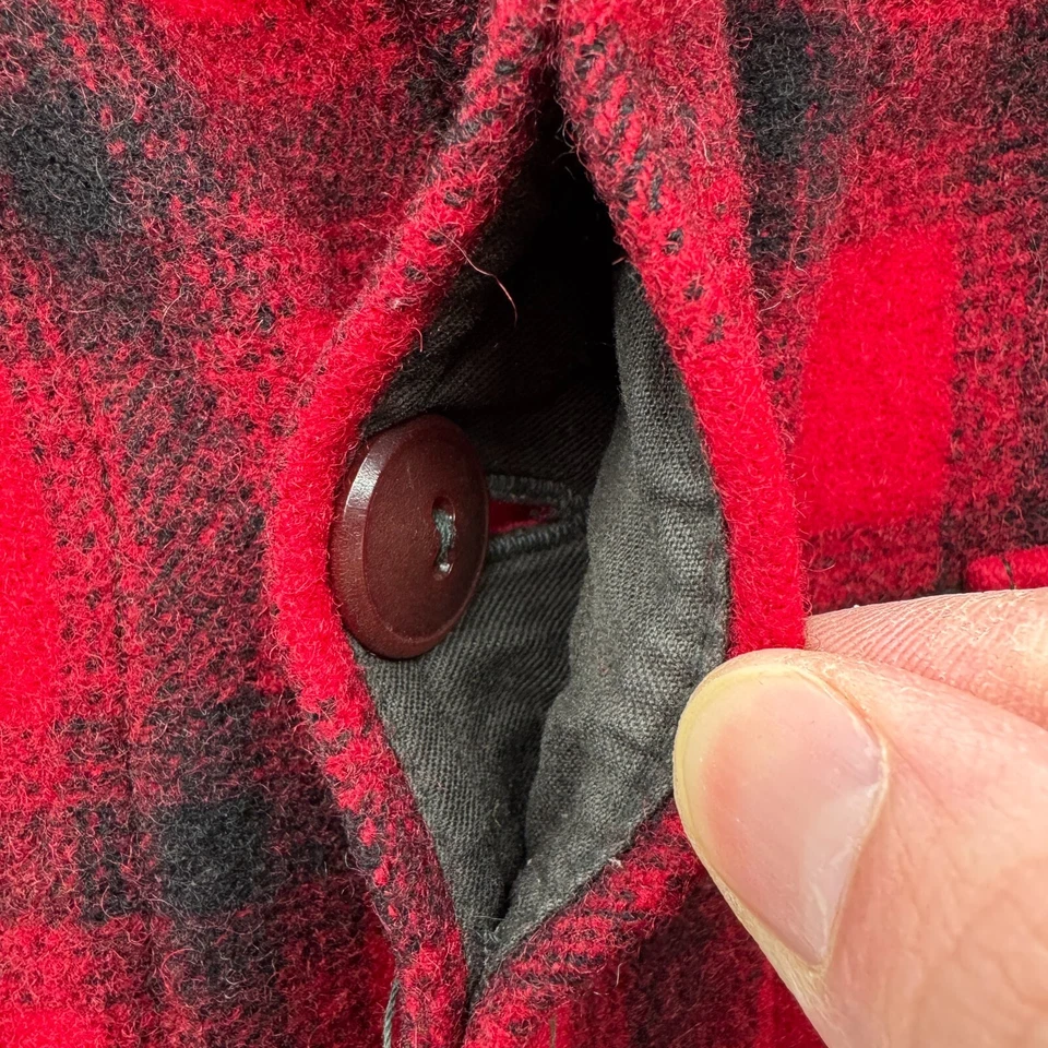 Vintage Woolrich Hunting Suit Buffalo Plaid Mens Extra Large Red Black - Image 4 of 4