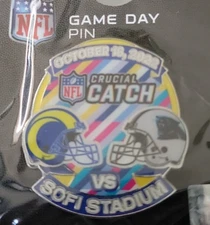 2022 Carolina Panthers VS Los Angeles Rams 10/16/22 Game Day Pin SOFI STADIUM