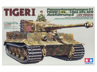 Tamiya 1/35 Model Kit Heavy tank Tiger I late production type from
