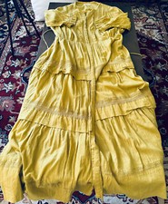 Doen Primrose Dress, Yellow Green, Size Medium, Excellent Condition