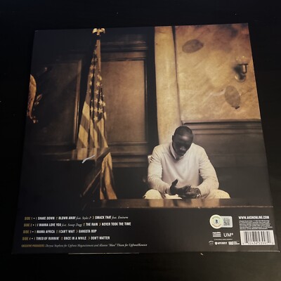 AKON Signed Konvicted Vinyl Album Record Autographed Beckett Coa