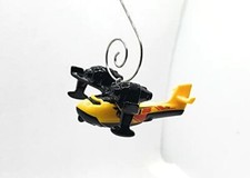 Christmas Ornament for Fire Bomber Airplane Rescue Yellow Black