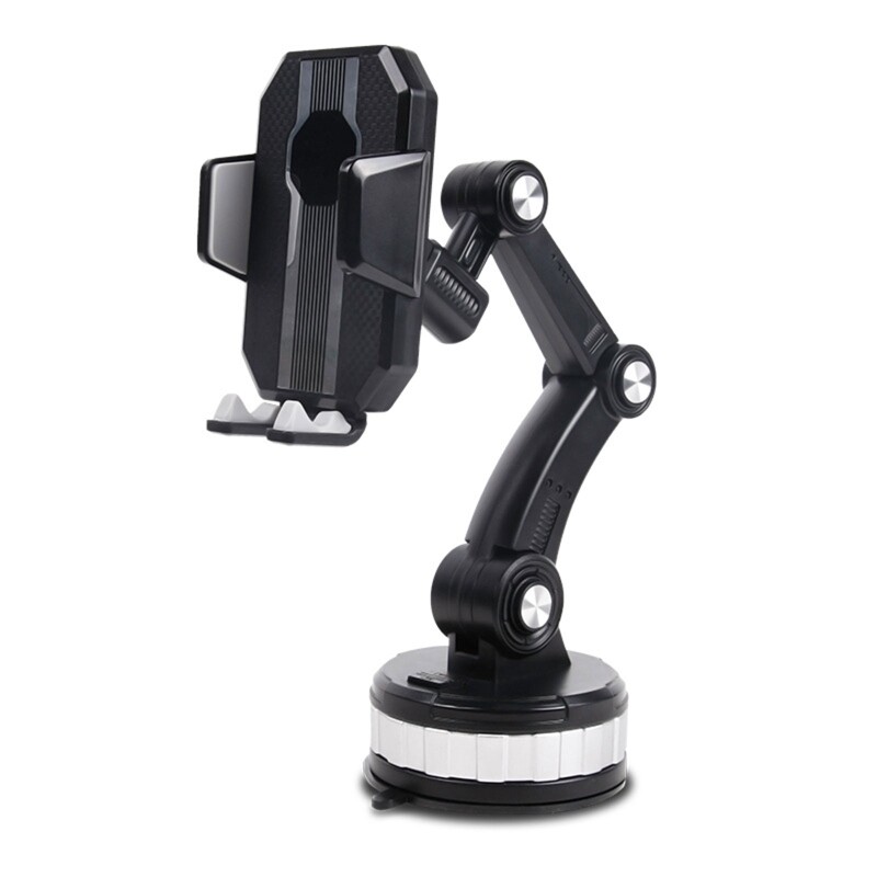 Adjustable Car Phone Mount with Powerful Clamps Sucker Holder Windshield Bracket-image