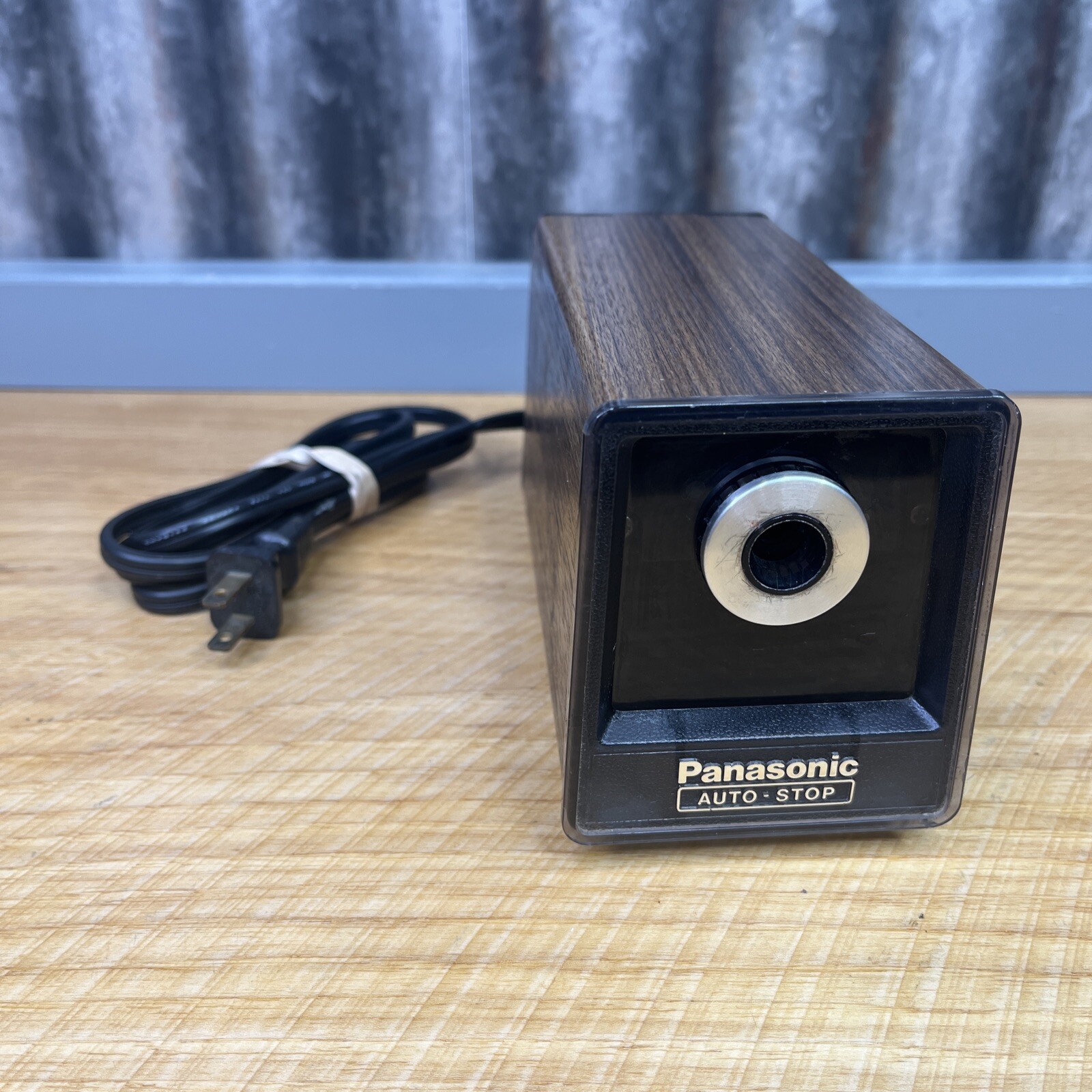 Panasonic Electric Pencil Sharpener KP77 Auto Stop Woodgrain Tested eBay