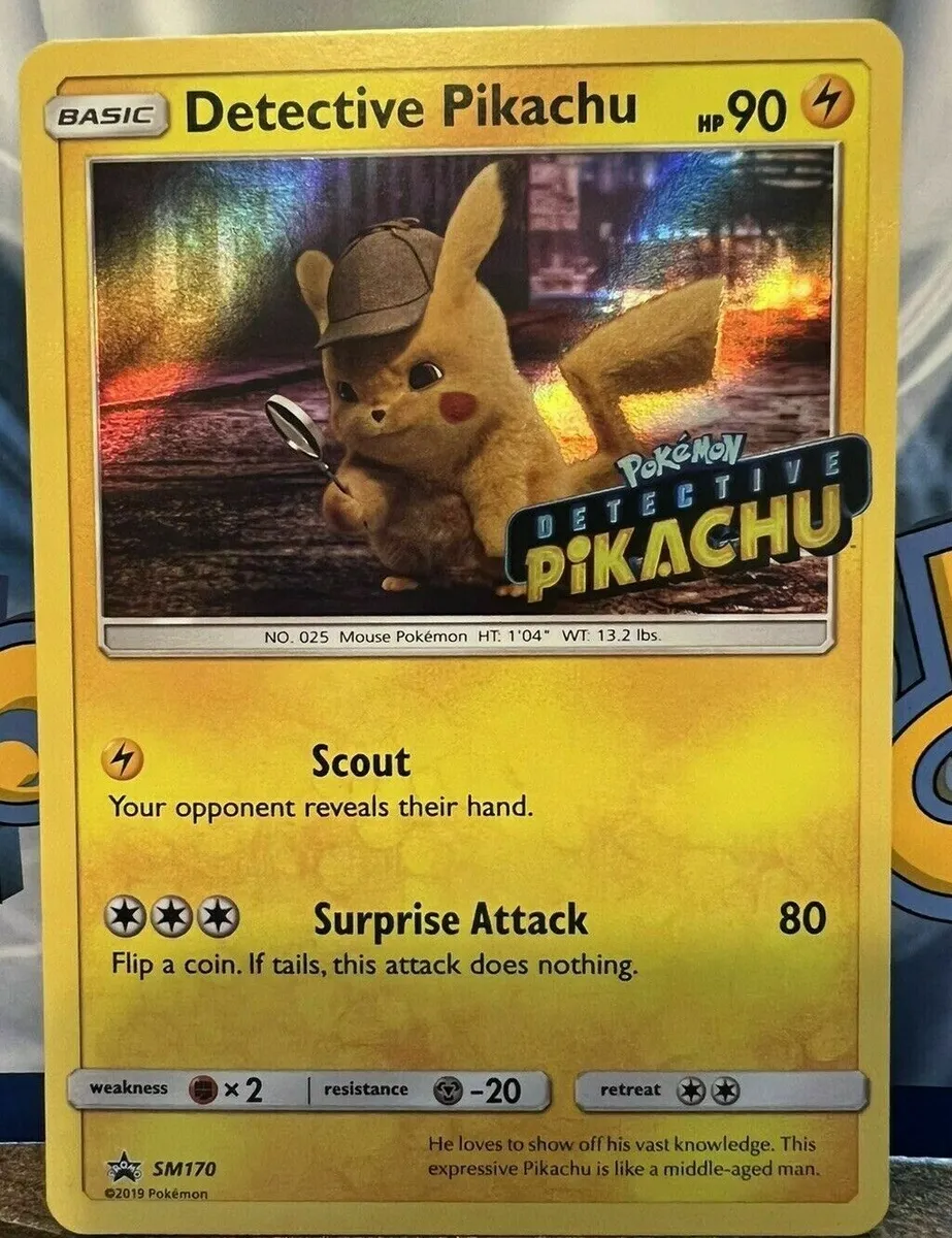 Detective Pikachu #SM170 Black Star promo NM | eBay
