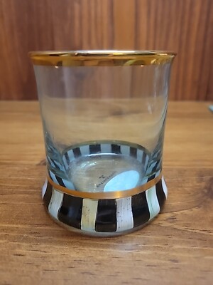 Mackenzie Childs Tango RETIRED Tumbler Glass Beautiful Unused 11