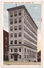 Lewiston ME Manufacturers National Bank Antiq...