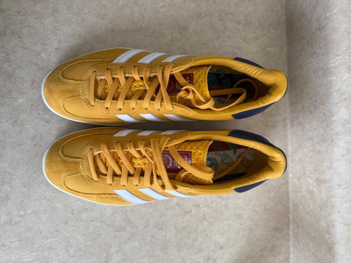 Adidas Gazelle Mustard and Blue Size 8.5 Worn Once, no box