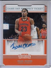 2020-21 Contenders Draft Picks Isaac Okoro Game Day Prospect Ticket Auto #22/23