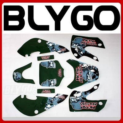 3M FAMOUS Decals Graphic Stickers Kit KLX 110 Style Fairing PIT PRO Dirt Bike